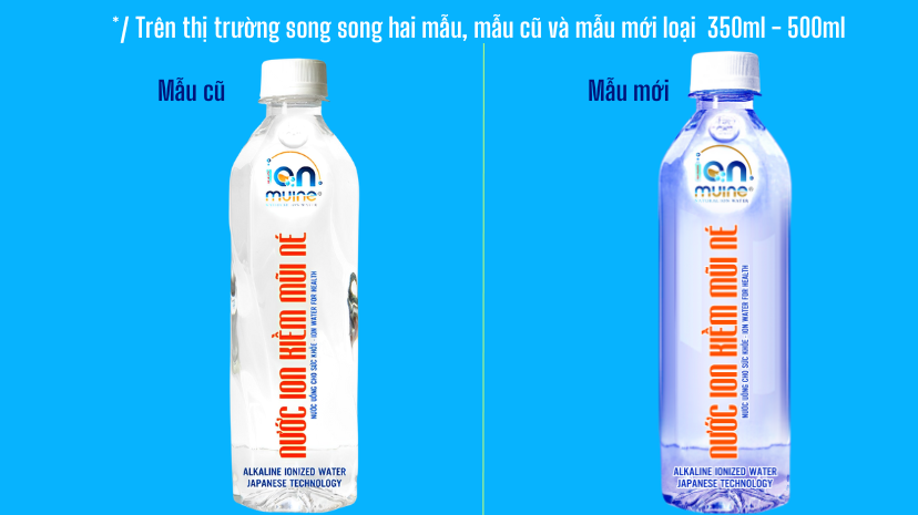 Thông báo: Cập Nhật Mẫu Chai Nước I-on Mũi Né 350ml, 500ml 