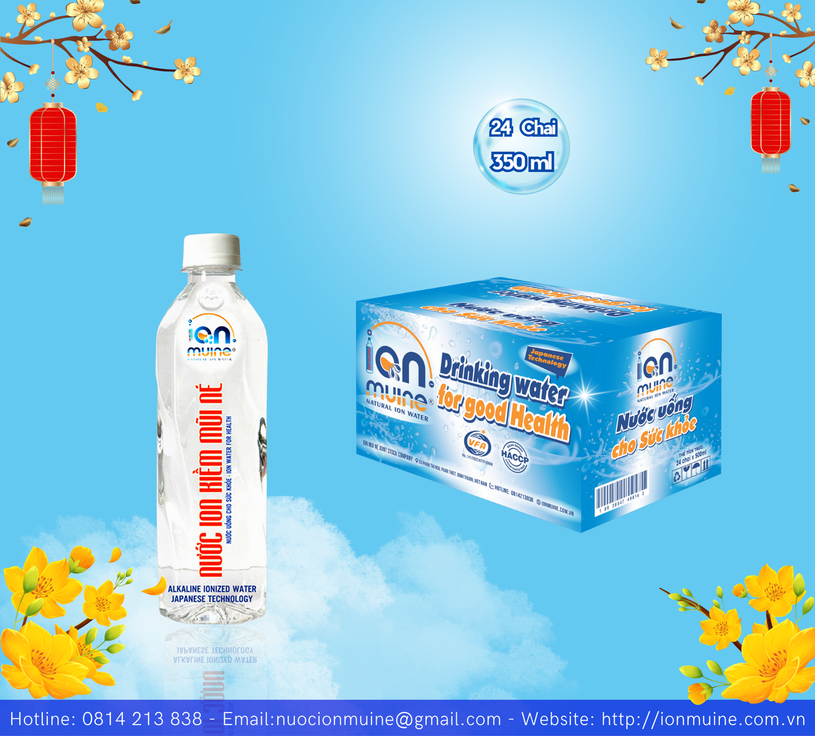 Nước I-on Kiềm Mũi Né Đóng Chai 350ml (24 chai/ thùng)